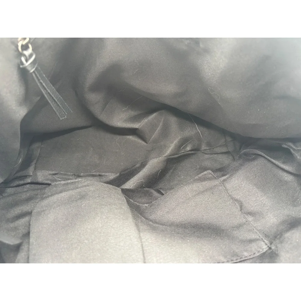 Botkier Tote Bag Womens Large Black Excellent Nylon Leather Trim Zip Top Travel‎